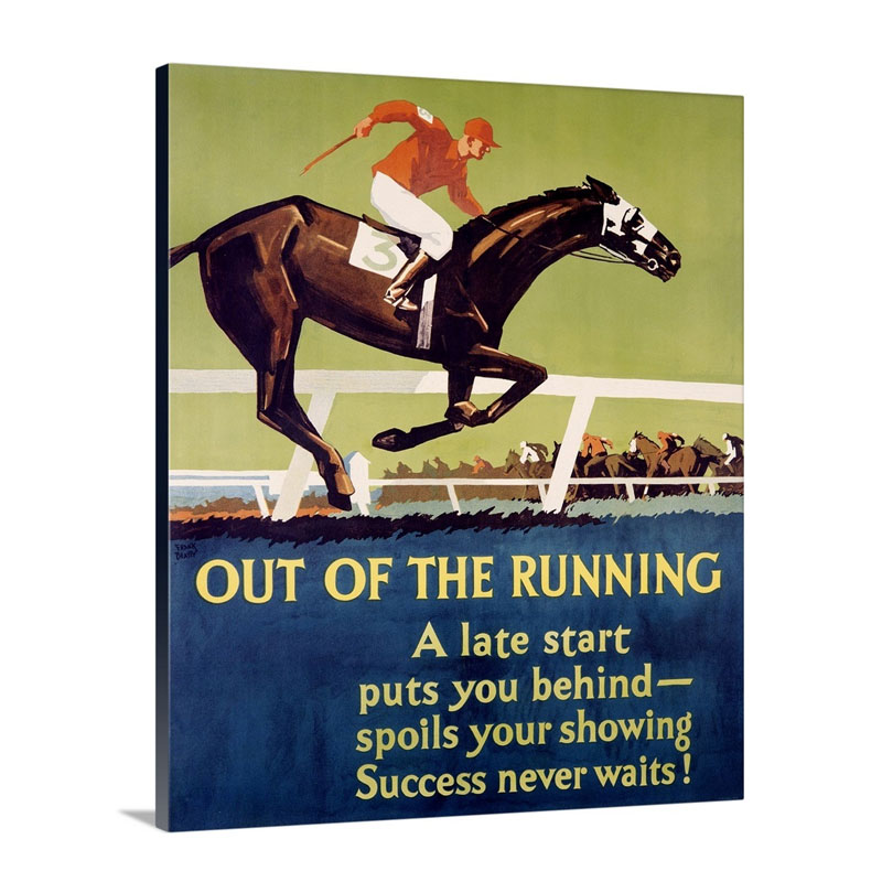 Out Of The Running Vintage Poster By Frank Mather Beatty Wall Art - Canvas - Gallery Wrap