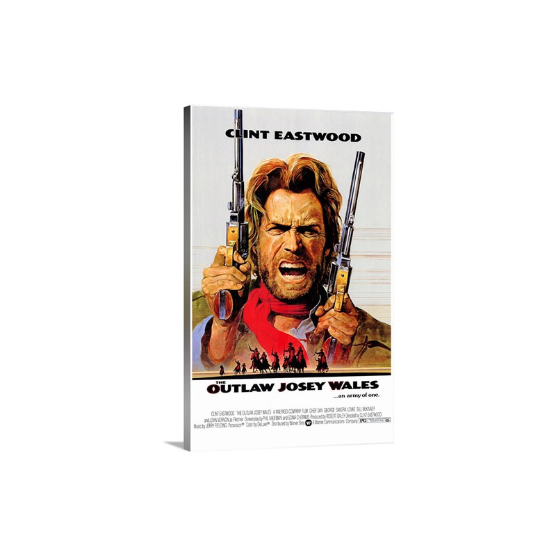 Outlaw Josey Wales 1976 Wall Art - Canvas - Gallery Wrap