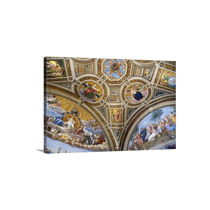 Paintings In Stanza Della Segnatura At Vatican Palace Wall Art - Canvas - Gallery Wrap
