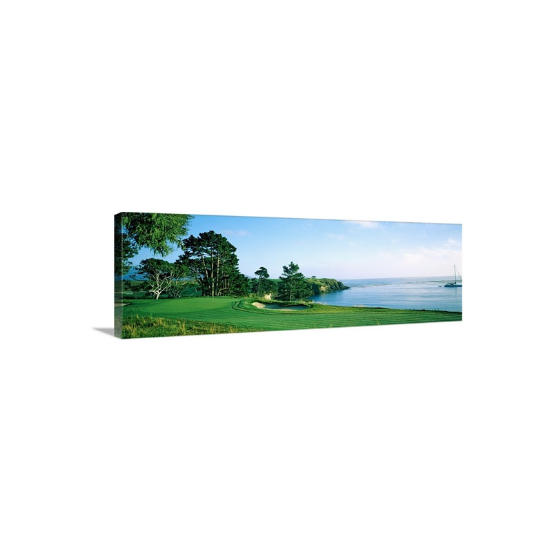 Pebble Beach Golf Course Pebble Beach Monterey County California Wall Art - Canvas - Gallery Wrap