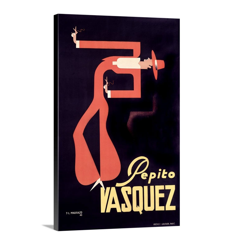 Pepito Vasquez Vintage Poster By Madrazo Wall Art - Canvas - Gallery Wrap