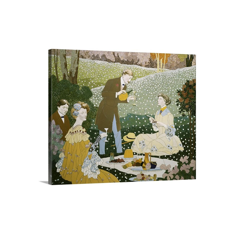 Picnic In Countryside Josep Pey I Farriol Wall Art - Canvas - Gallery Wrap