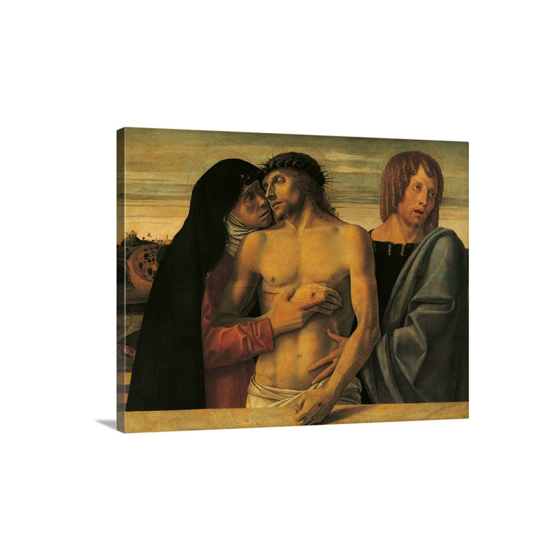 Pieta By Giovanni Bellini C 1465 Brera Art Gallery Milan Italy Wall Art - Canvas - Gallery Wrap