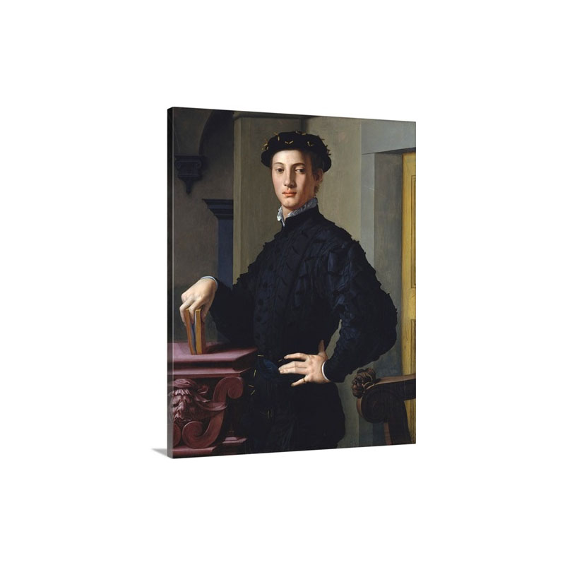 Portrait Of A Young Man By Agnolo Bronzino Wall Art - Canvas - Gallery Wrap