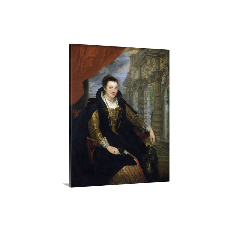Portrait Of Isabella Brant By Anthony Van Dyck Wall Art - Canvas - Gallery Wrap
