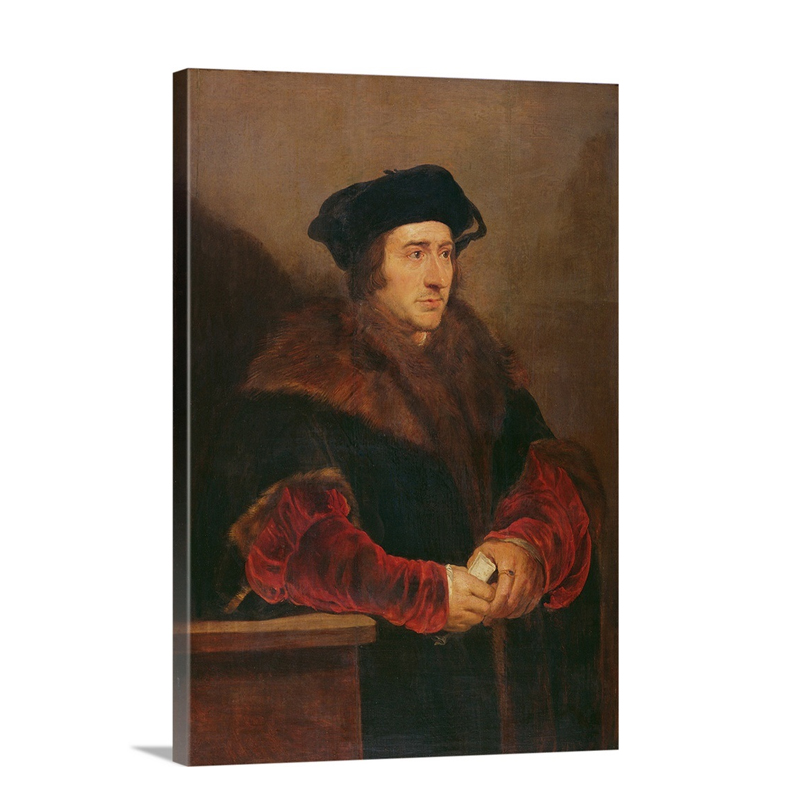 Portrait Of Sir Thomas More Wall Art - Canvas - Gallery Wrap
