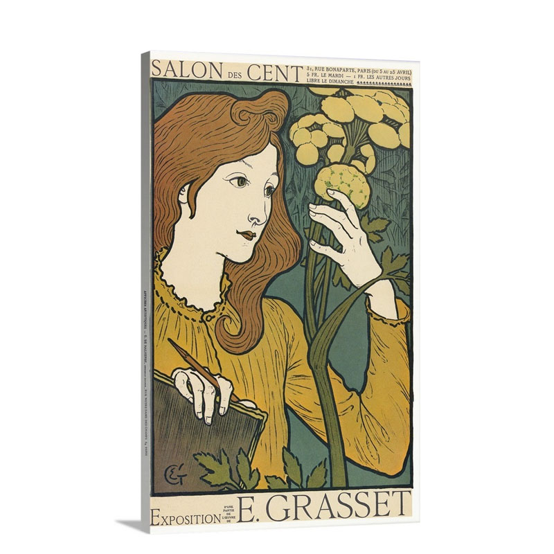 Poster For An Exhibition Of Artwork By Eugene Grasset 1897 Wall Art - Canvas - Gallery Wrap