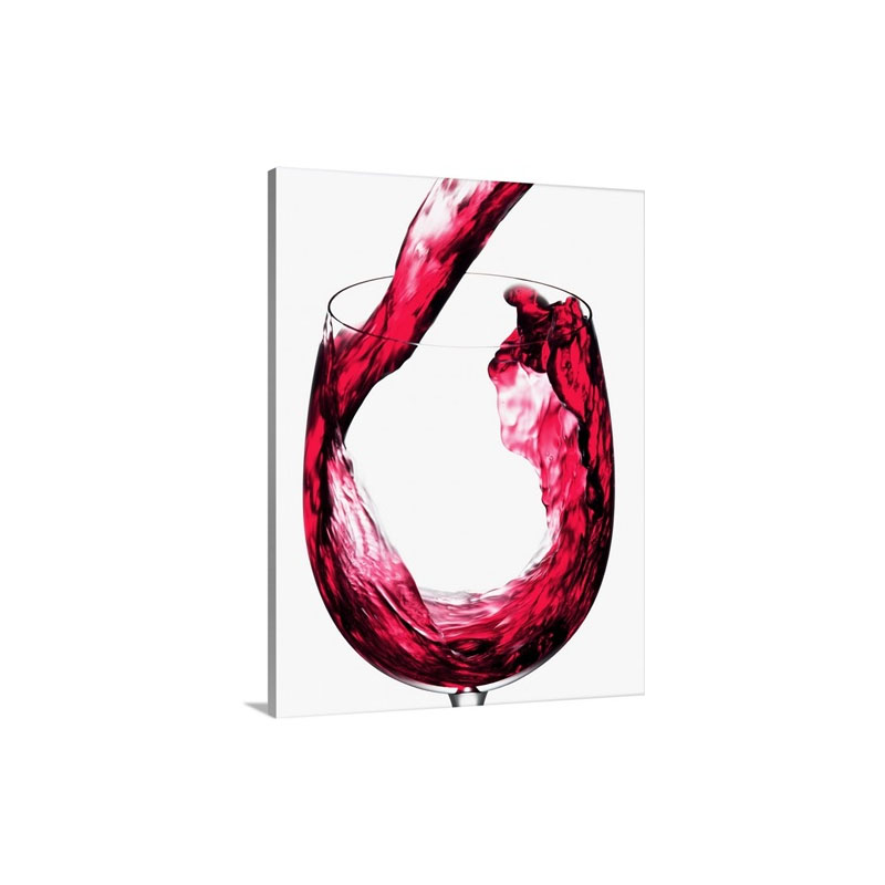 Pouring Red Wine Into A Glass Wall Art - Canvas - Gallery Wrap