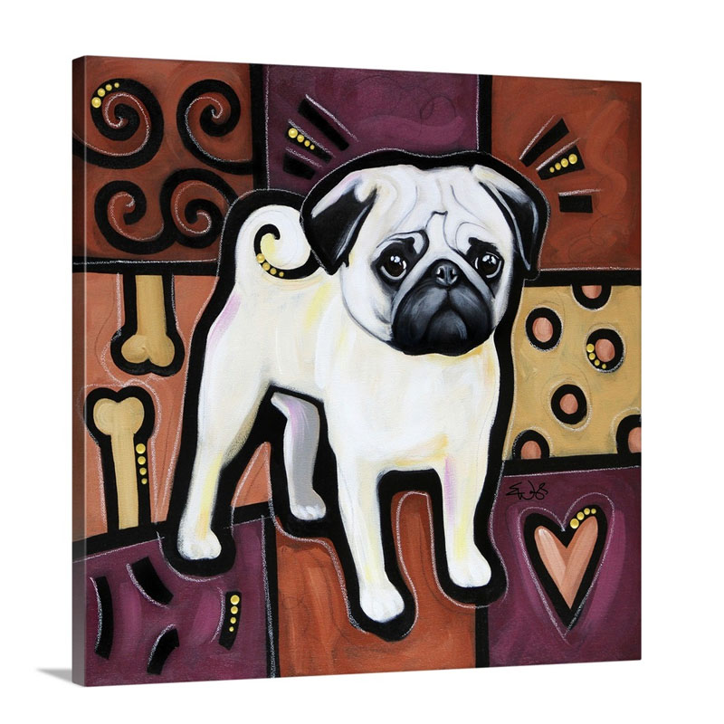 Pug Pop Art Wall Art - Canvas - Gallery Wrap
