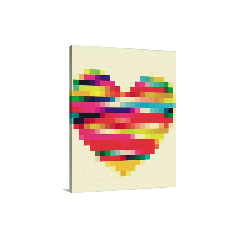 Rainbow Heart Wall Art - Canvas - Gallery Wrap