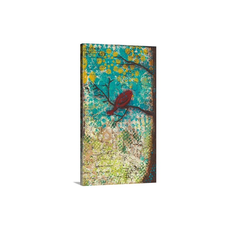 Red Bird Wall Art - Canvas - Gallery Wrap
