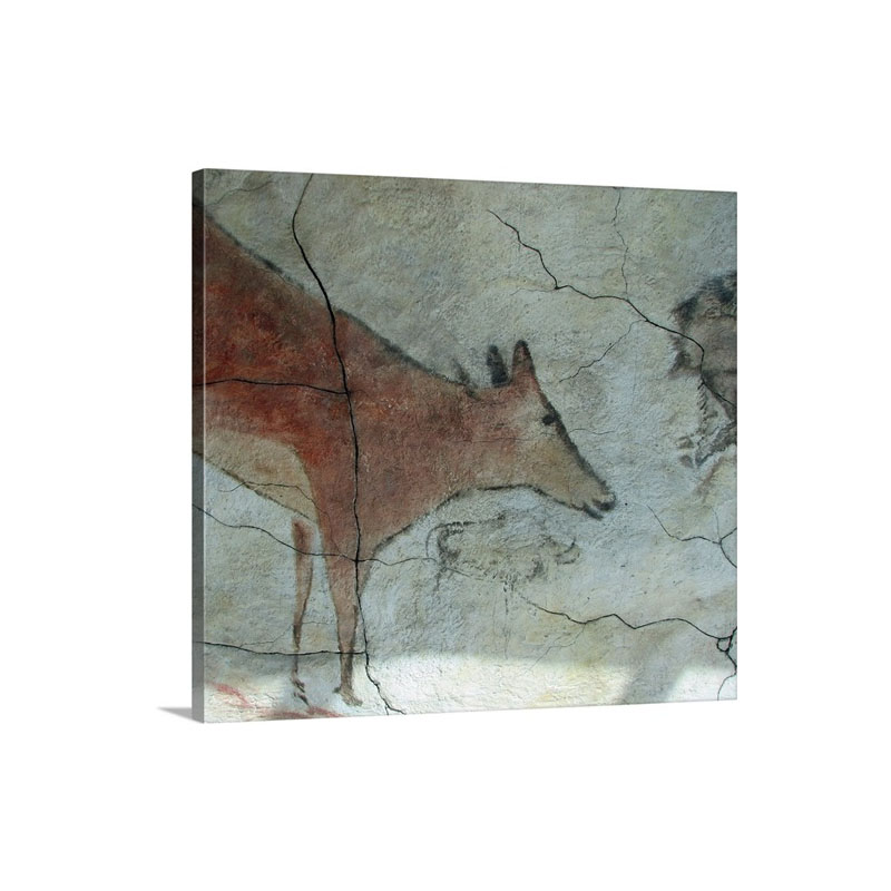 Replica Of Cave Painting Of Doe From Altamira Cave Wall Art - Canvas - Gallery Wrap