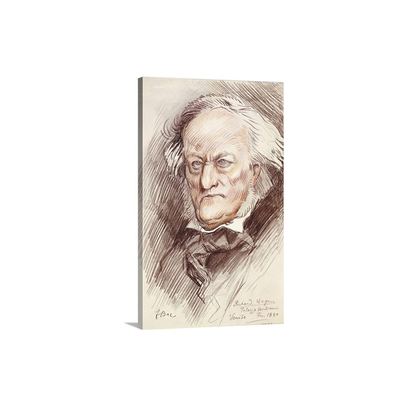 Richard Wagner Portrait Made In Venice In 1880 Wall Art - Canvas - Gallery Wrap