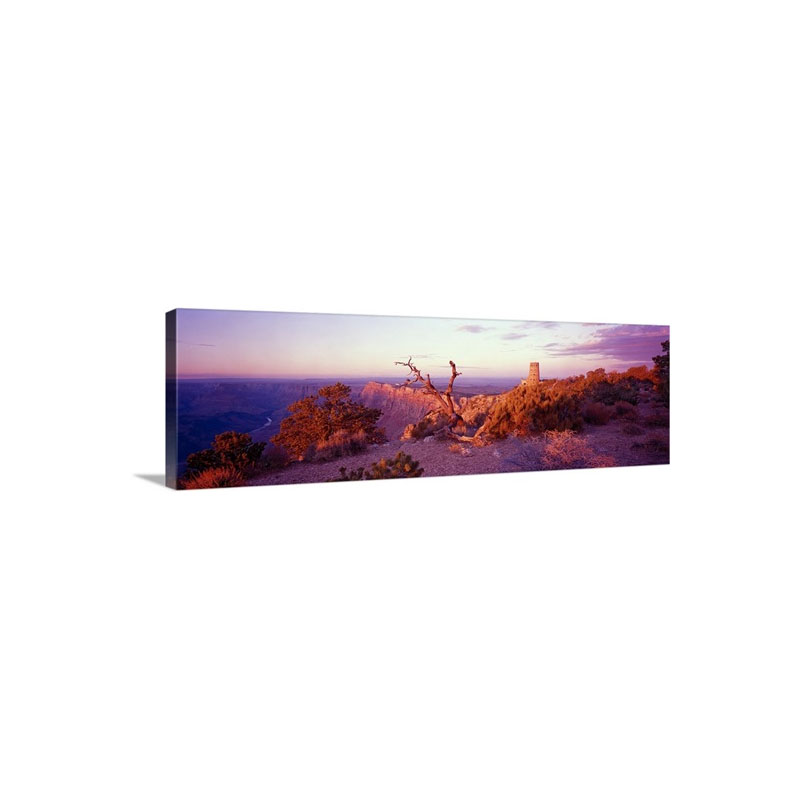 Rock Formations In A National Park With A River In The Background Desert Point Grand Canyon National Park Arizona Wall Art - Canvas - Gallery Wrap