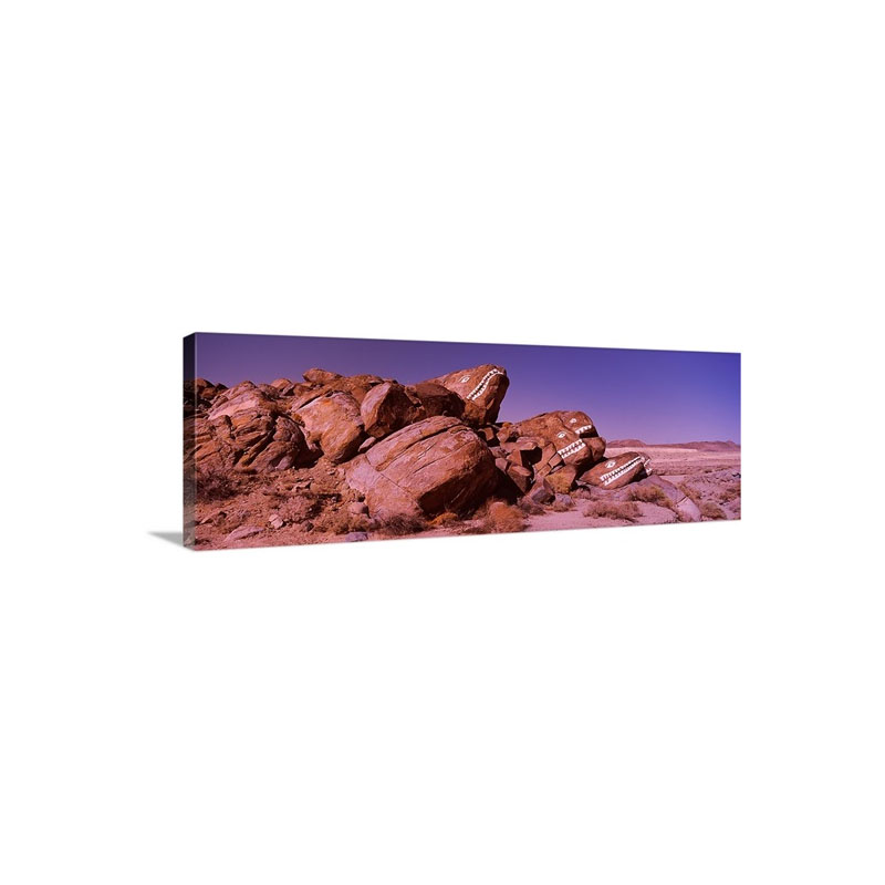 Rock Formations On A Landscape Fish Rocks Near Ridgecrest Along Highway 178 California Wall Art - Canvas - Gallery Wrap