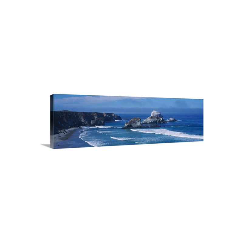 Rock Formations On The Beach Sand Dollar Beach Big Sur California Wall Art - Canvas - Gallery Wrap