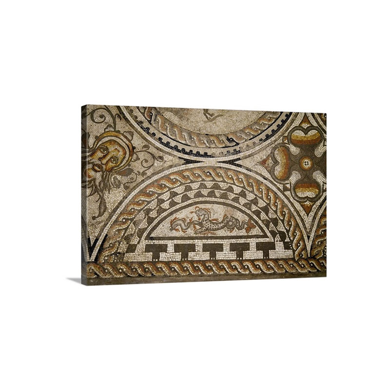 Roman Mosaic At Corinium Museum England Wall Art - Canvas - Gallery Wrap