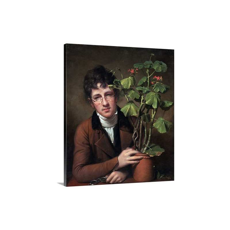 Rubens Peale With A Geranium By Rembrandt Peale Wall Art - Canvas - Gallery Wrap