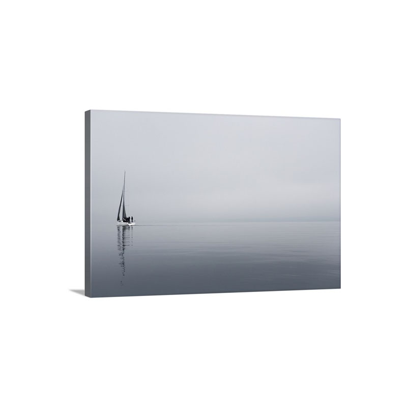Sailboat In Sea Wall Art - Canvas - Gallery Wrap