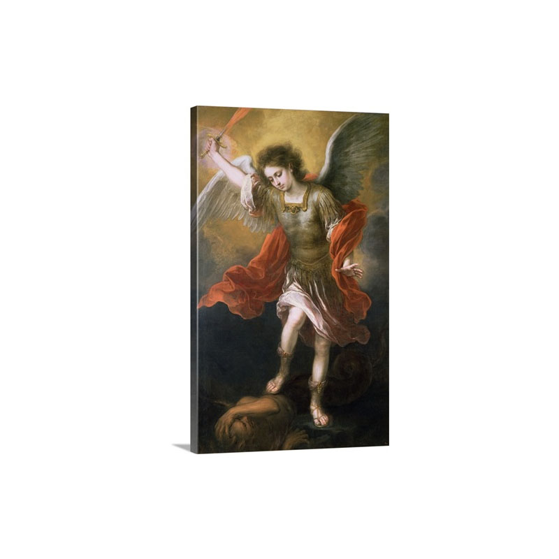 Saint Michael Banishes The Devil To The Abyss 1665 68 Wall Art - Canvas - Gallery Wrap