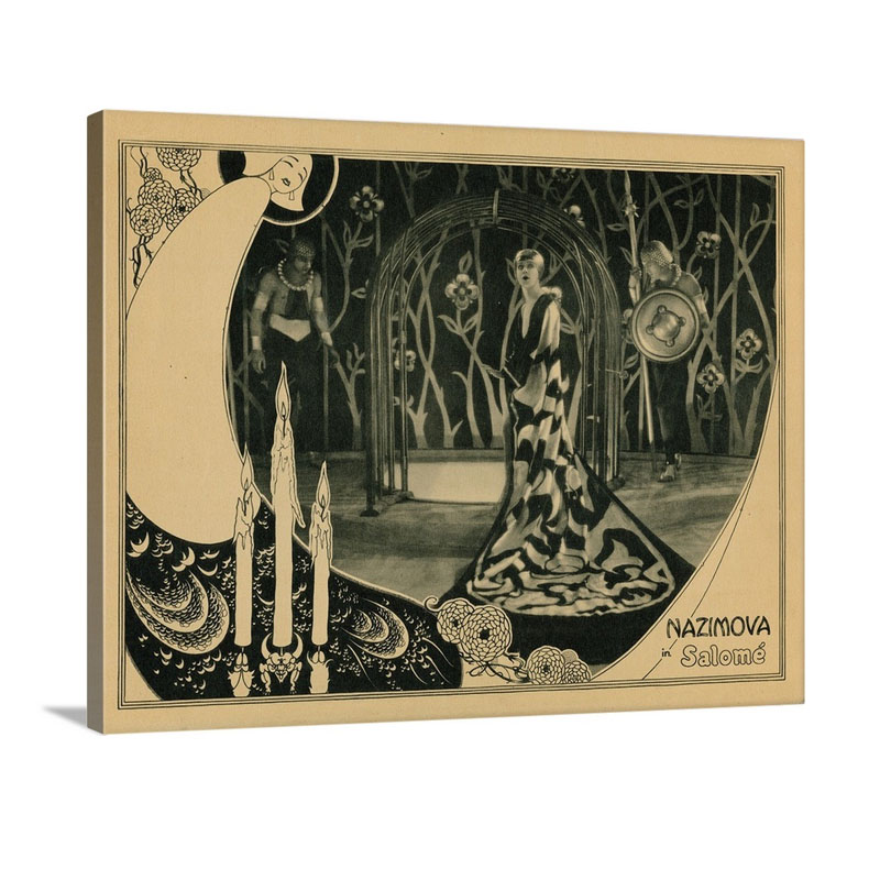 Salome Lobbycard Alla Nazimova Costumes And Art Direction By Natasha Rambova 1922 Wall Art - Canvas - Gallery Wrap
