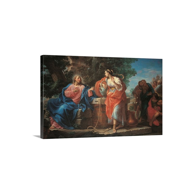 Samaritan Woman At The Well By Giuseppe Peroni 18th C Parma Italy Wall Art - Canvas - Gallery Wrap