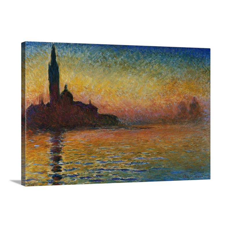 San Giorgio Maggiore At Twilight By Claude Monet Wall Art - Canvas - Gallery Wrap