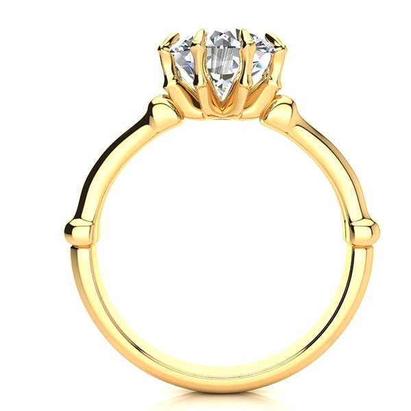 Scully Moissanite Ring - Yellow Gold