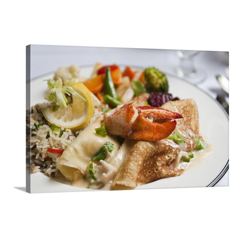 Seafood Cuisine Lobster For Sale in Alma New Brunswick Canada Wall Art - Canvas - Gallery Wrap