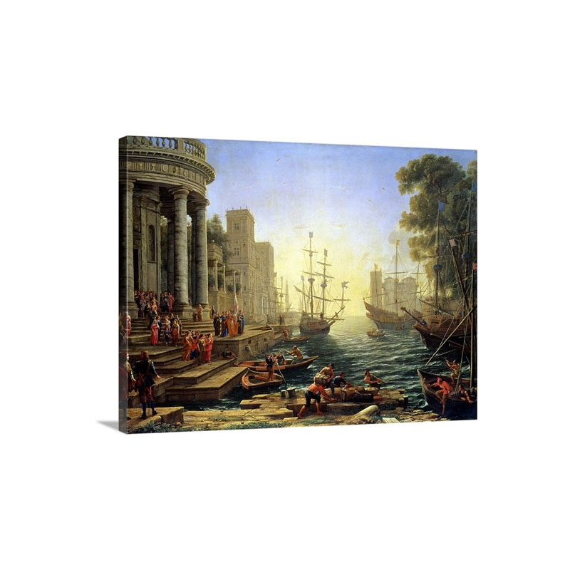 Seaport With The Embarkation Of St Ursula Wall Art - Canvas - Gallery Wrap