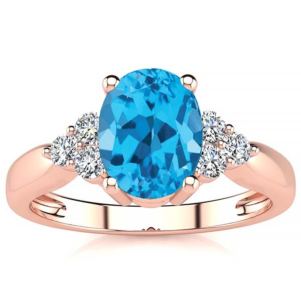 Selena Topaz Ring - Rose Gold