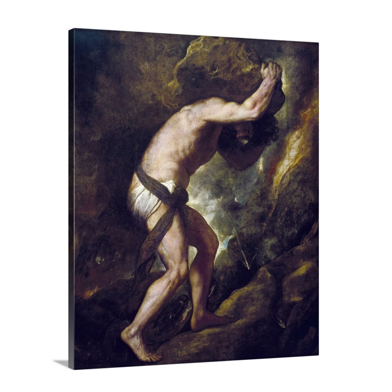 Sisyphus 1548 49 By Titian Prado Museum Madrid Spain Wall Art - Canvas - Gallery Wrap