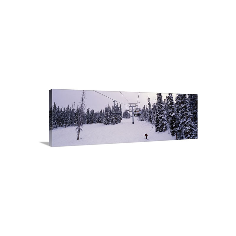 Ski Lift Passing Over A Snow Covered Landscape Keystone Resort Keystone Summit County Colorado Wall Art - Canvas - Gallery Wrap