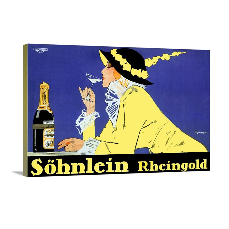Sohnlein Rheingold Vintage Poster By Fritz Rumpf Wall Art - Canvas - Gallery Wrap
