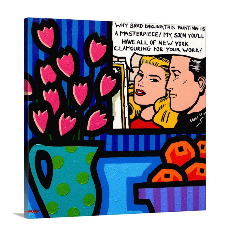 Still Life With Lichtenstein Wall Art - Canvas - Gallery Wrap