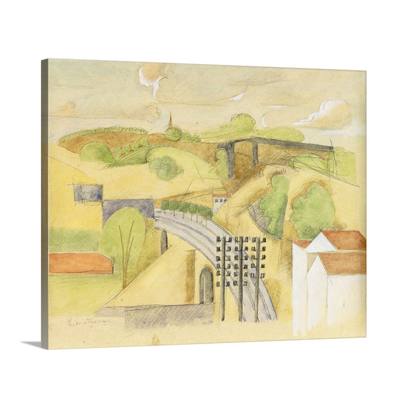Study For The Meulan Viaduct Etude Pour Le Viaduc De Meulan 1912 Wall Art - Canvas - Gallery Wrap