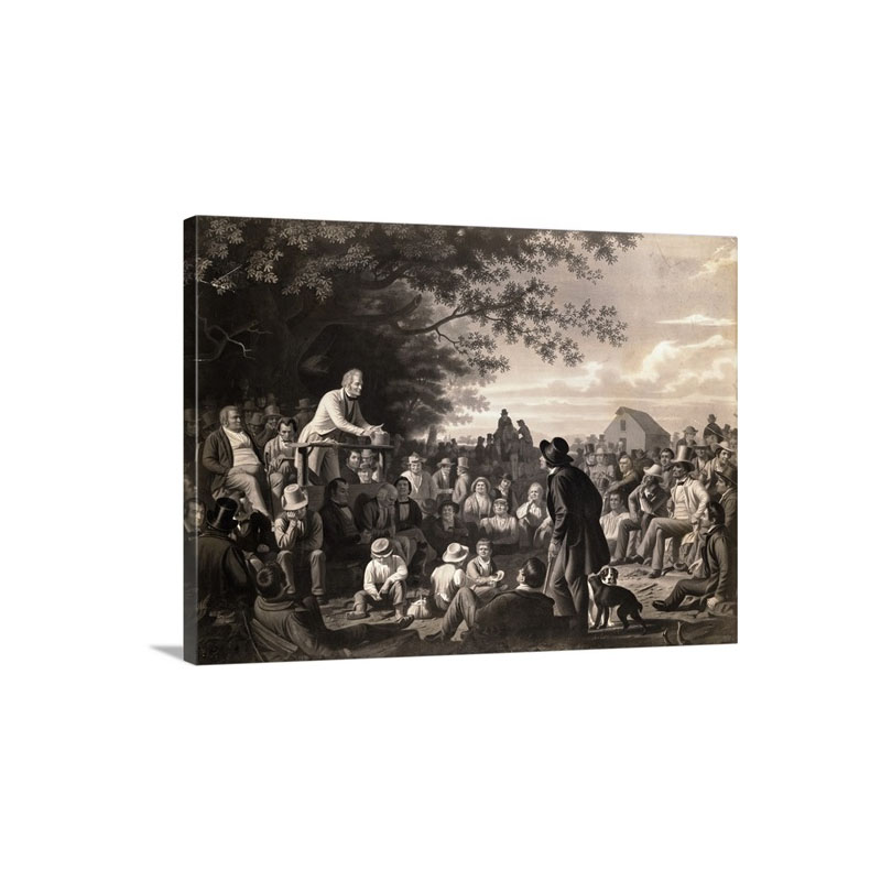 Stump Speaking To Townspeople Wall Art - Canvas - Gallery Wrap