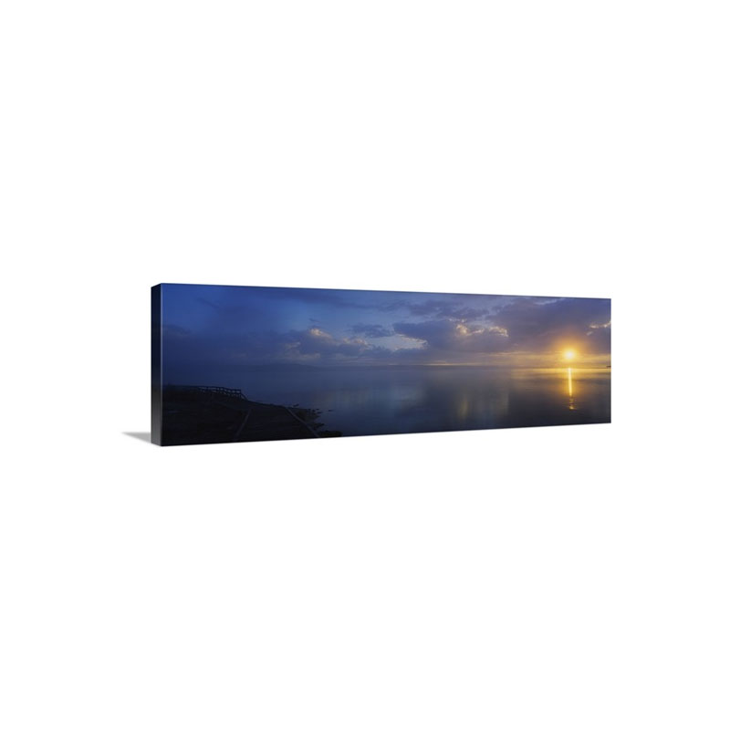 Sunrise Over A Lake Yellowstone National Park Wyoming Wall Art - Canvas - Gallery Wrap