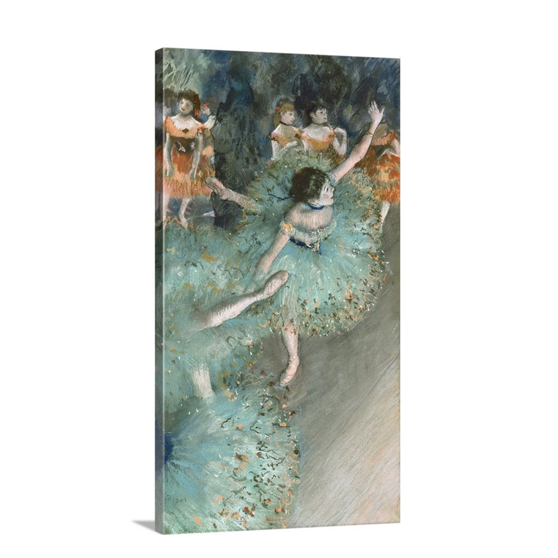 Swaying Dancer Dancer In Green By Edgar Degas Wall Art - Canvas - Gallery Wrap