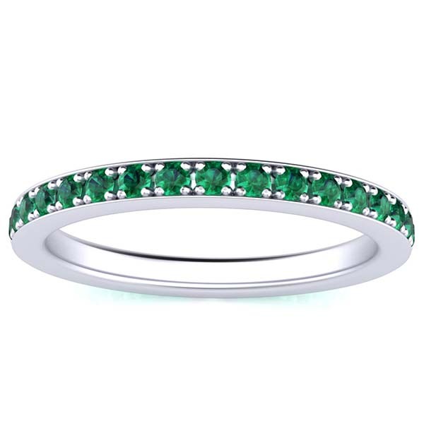 Sydney Emerald Eternity Ring - White Gold