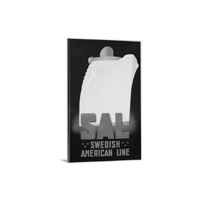 Swedish American Line Poster Wall Art - Canvas - Gallery Wrap 