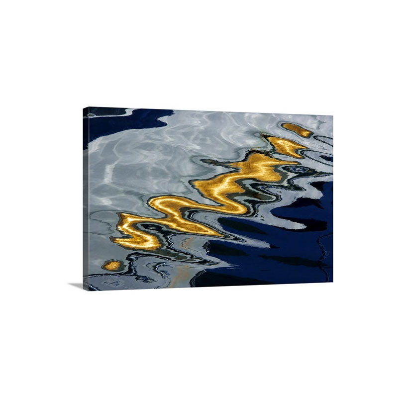 Abstract Close Up Of Color Reflecting In Water Wall Art - Canvas - Gallery Wrap 
