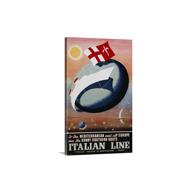 Italian Line Poster - Canvas - Gallery Wrap