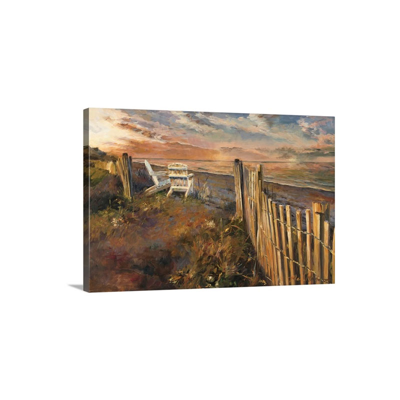 The Beach at Sunset Wall Art - Canvas - Gallery Wrap 
