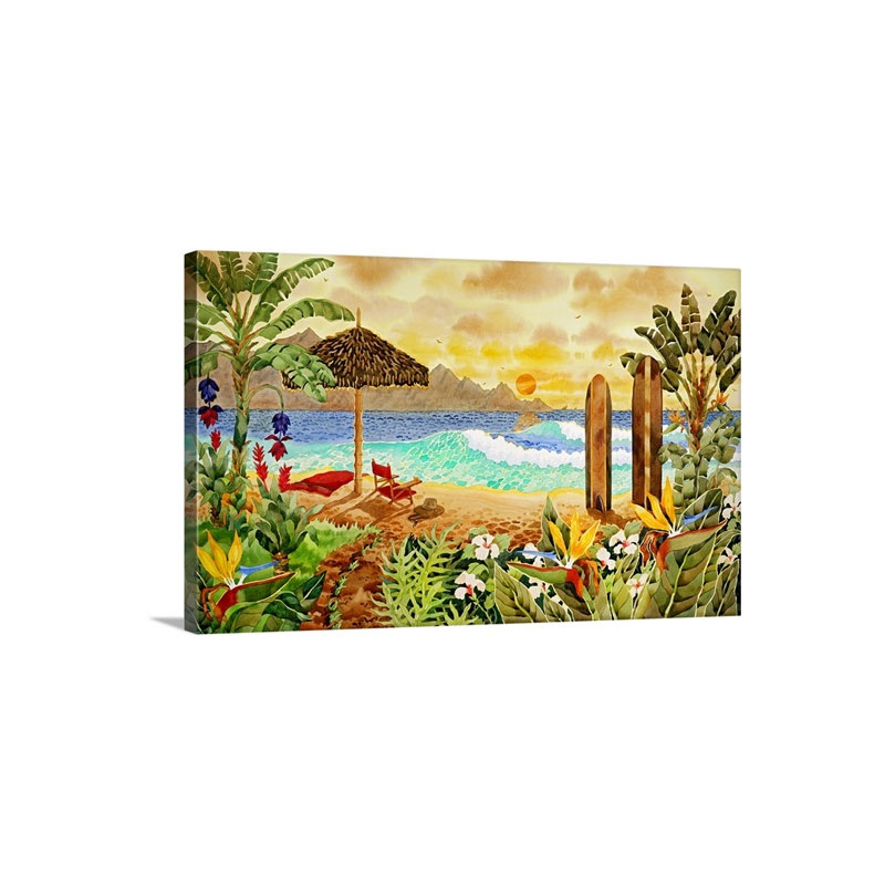 Surfing the Islands Wall Art - Canvas - Gallery Wrap