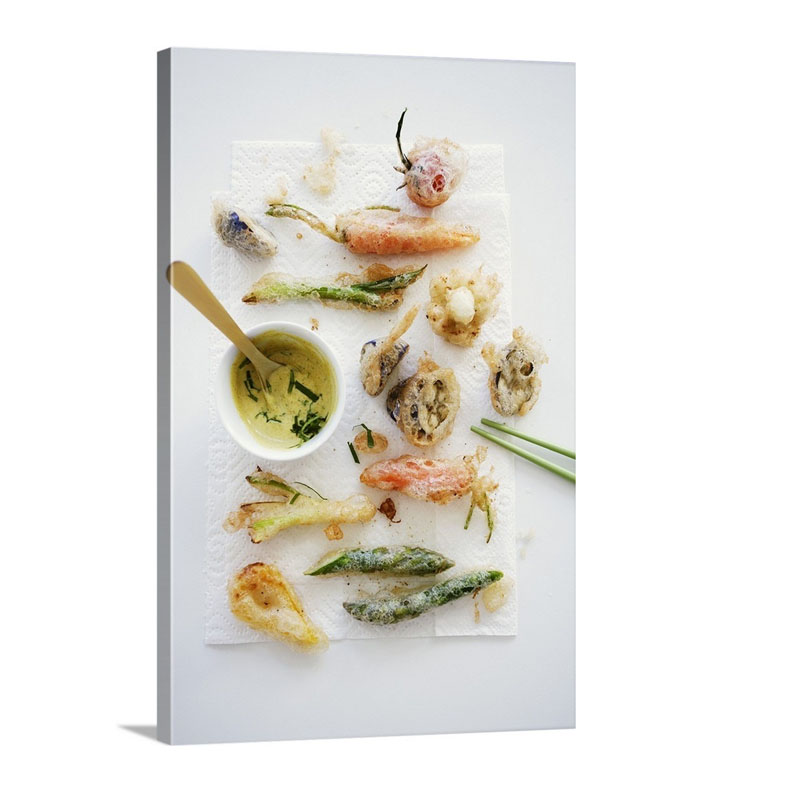 Tempura Vegetables Wall Art - Canvas - Gallery Wrap