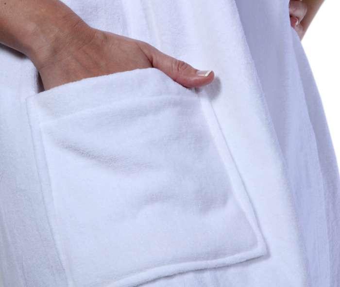 Terry Bath Wraps with Pocket for Women