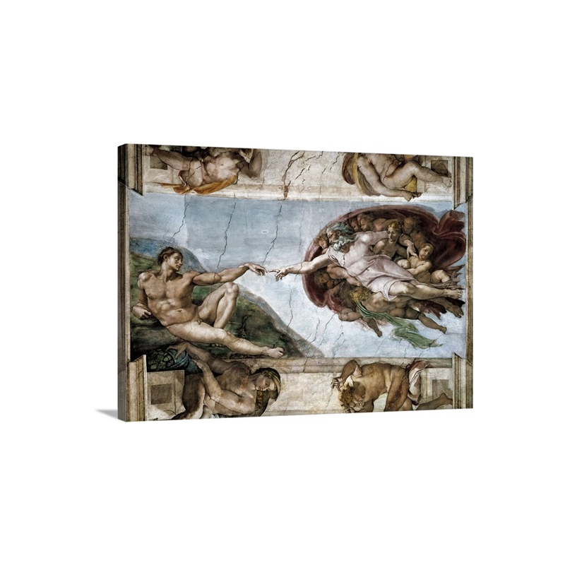 The Creation Of Adam Sistine Chapel Wall Art - Canvas - Gallery Wrap