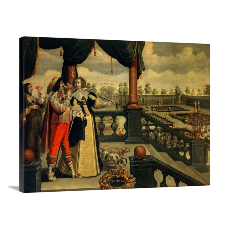 The Five Senses Smell By Anonymous After Abraham Bosse Wall Art - Canvas - Gallery Wrap