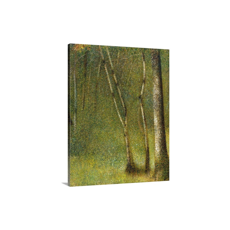 The Forest At Pontaubert By Georges Seurat Wall Art - Canvas - Gallery Wrap